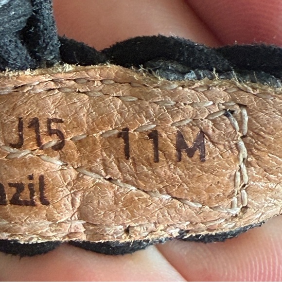 Trask Black Suede Platform Braided Wedge Lace-Up Sandals Size 11 - Picture 10 of 11